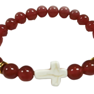 BRACELET élastique 8mm en pierre véritable- Cornaline