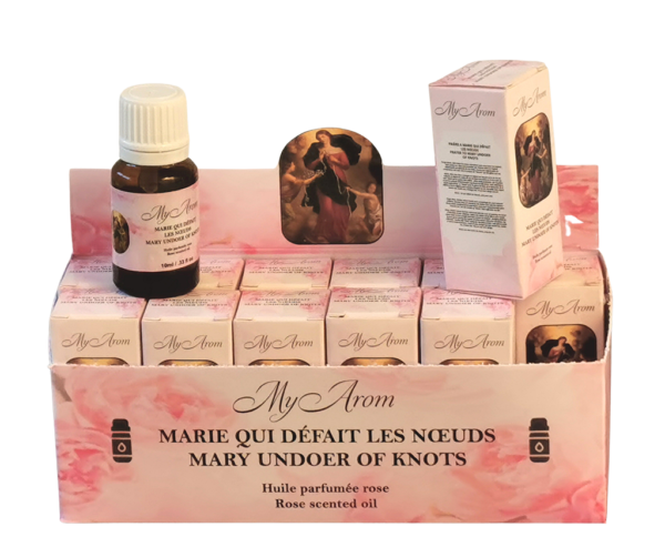 Flacon d'Huile Parfumée 10ml Marie défait les Nœuds/Rose
