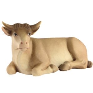 Boeuf bois polychrome moderne 9cm