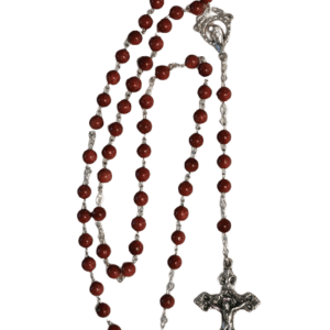 Chapelet pierre véritable 6mm Sur Chaine Argentée - GOLD SAND