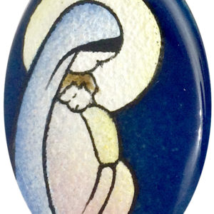 Vierge au coeur 8,9X6cm - EMAUX DU LIBAN