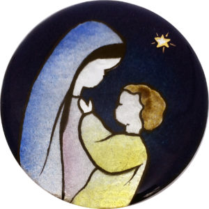 Vierge à la fenêtre D5,1cm - EMAUX DU LIBAN