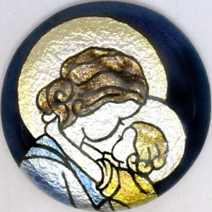 Vierge de Botticelli D5,1cm - EMAUX DU LIBAN