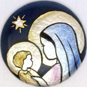 Vierge de la bonne étoile D5,1cm - EMAUX DU LIBAN
