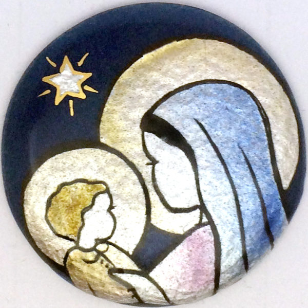 Vierge de la bonne étoile D5,1cm - EMAUX DU LIBAN