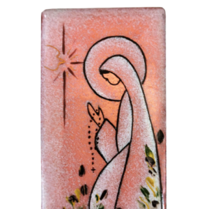 Méditation rose 9,5X5,5cm - EMAUX DU LIBAN