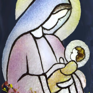 Divine mère 9,5X5,5cm - EMAUX DU LIBAN