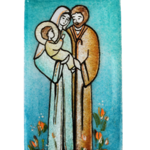 Sainte Famille turquoise 9,5X5,5cm - EMAUX DU LIBAN