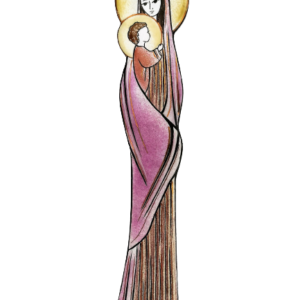 Vierge du chemin rose 37cm - EMAUX DU LIBAN