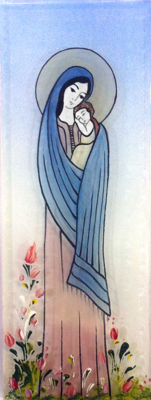 Vierge d’Orient 17,5X6,5cm - EMAUX DU LIBAN