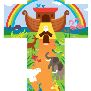 Croix Arche de Noé 35x20cm