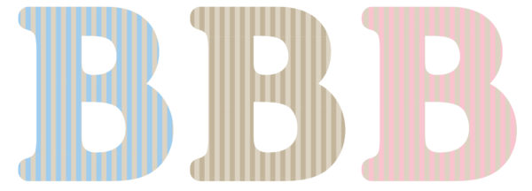 Lettre B x3pcs. Hauteur 5.5cm