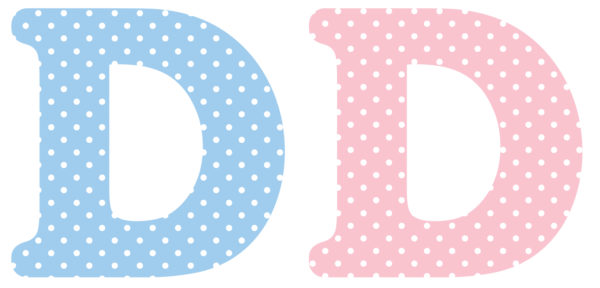 Lettre D x2pcs. Hauteur 5.5cm