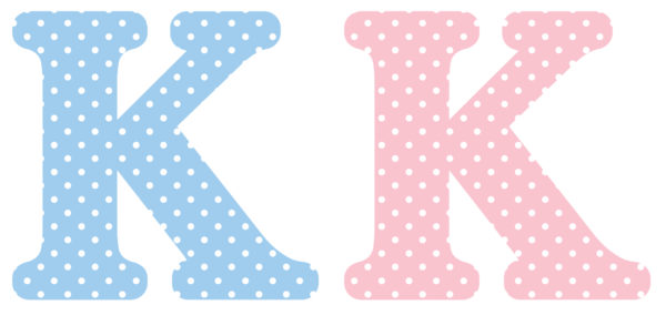 Lettre K x2pcs. Hauteur 5.5cm