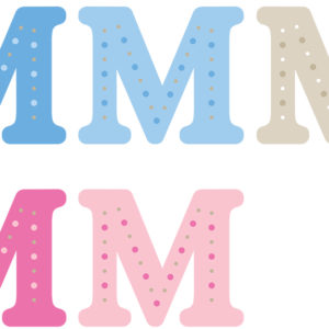 Lettre Mx5pcs. Hauteur 5.5cm