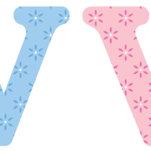 Lettre W x2pcs. Hauteur 5.5cm