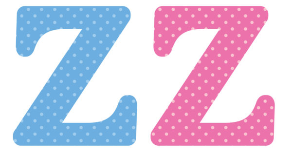 Lettre Z x2pcs. Hauteur 5.5cm