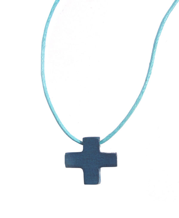 Croix pendentif teintée rouge 15mm