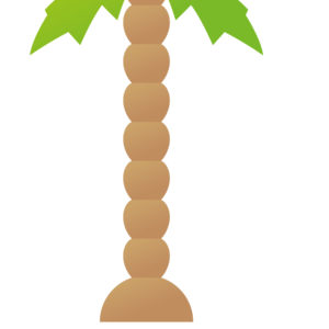 Palmier crèche en bois tourné  20cm+ boite