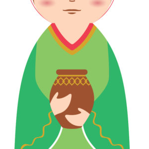 Ruth en bois tourné 8cm + boite