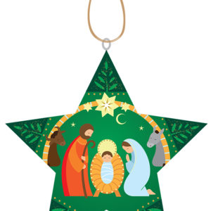 Etoile verte - Sainte Famille 10cm