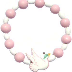 Bracelet Colombe Rose Environ 5cm
