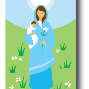 Cadre Marie et Jésus 12x8cm