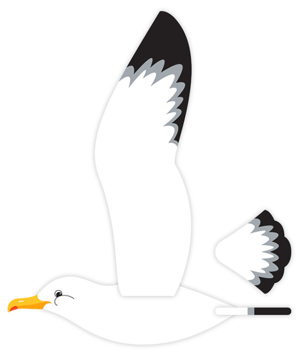 Mobile volant Goeland - Déployé environ 30x77cm