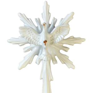 Croix Blanche en Résine Mural 11x8.5cm - SAINT ESPRIT