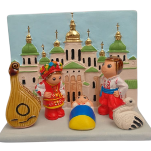CRECHE en céramique BLOC 8x7cm- UKRAINE