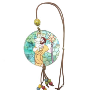 Pendentif pour voiture Acrylique D88mm - SAINT CHRISTOPHE