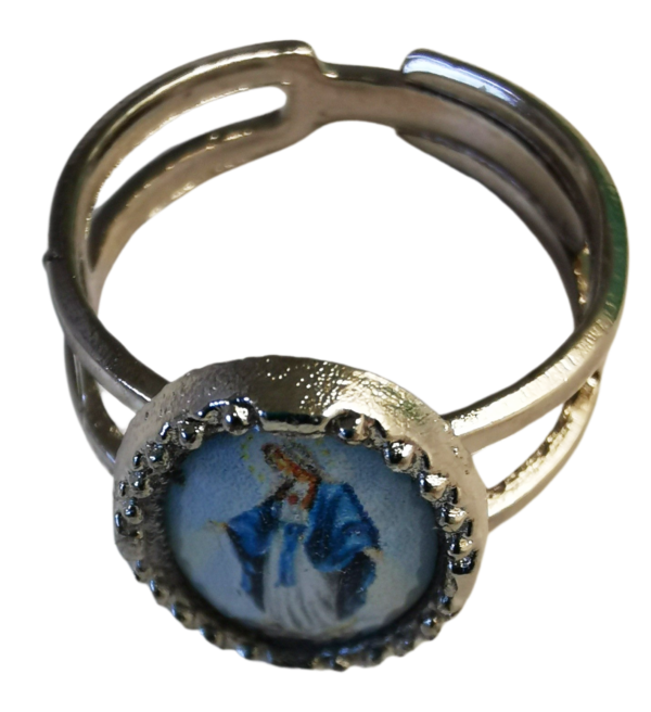 Bague réglable en métal 9x13mm V. Miraculeuse