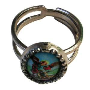 Bague réglable en métal 9x13mm St Michel