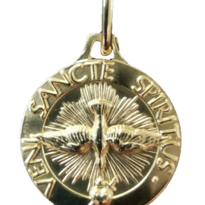 Médaille 14mm en Plaqué Or  - SAINT ESPRIT