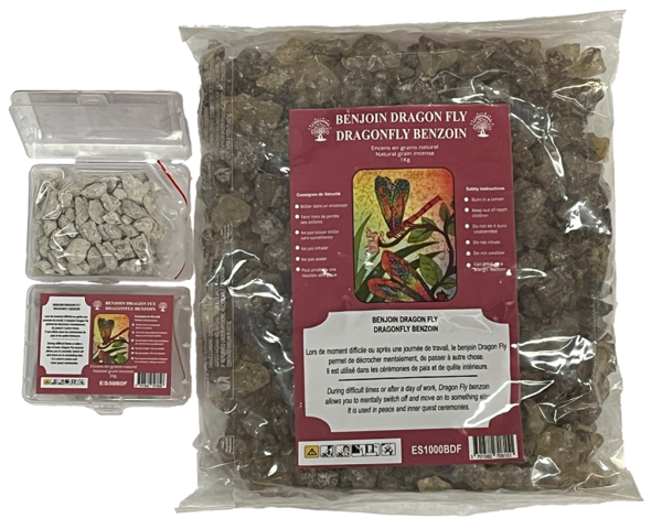 Encens en Grains Benjoin Dragon Fly - Boite transparente de 50gr
