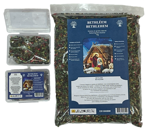 Encens en Grains Bethléem - Boite transparente de 50gr