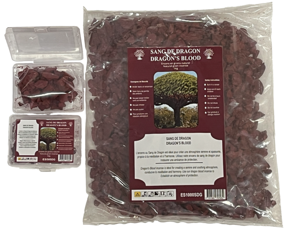 Encens en Grains Sang de Dragon - Boite transparente de 50gr