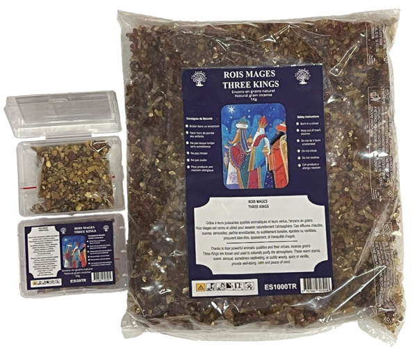 Encens en Grains Rois Mages - Boite transparente de 50gr