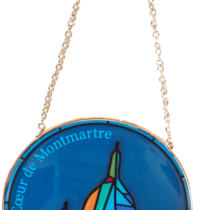 Vitrail Mural en verre D114mm, avec ventouse - BASILIQUE SACRE COEUR