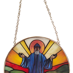 Vitrail Mural en verre D114mm, avec ventouse - ST CHARBEL