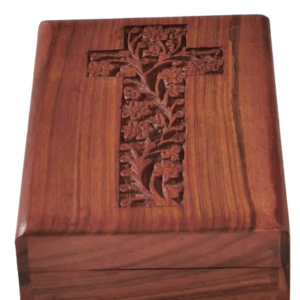 Boîte en Bois pour Chapelets ou petit Missel 18x12.5xHt 5cm