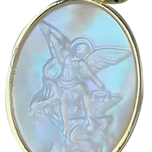 Pendentif en Nacre 16x24mm - SAINT MICHEL