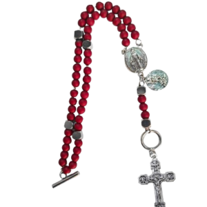 Bracelet chapelet de Combat 4mm. 2 Médailles + Livret - St Michel