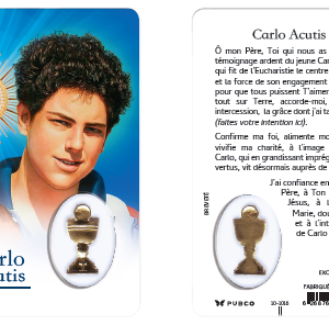 Carte-prière avec insertion CARLO ACUTIS
