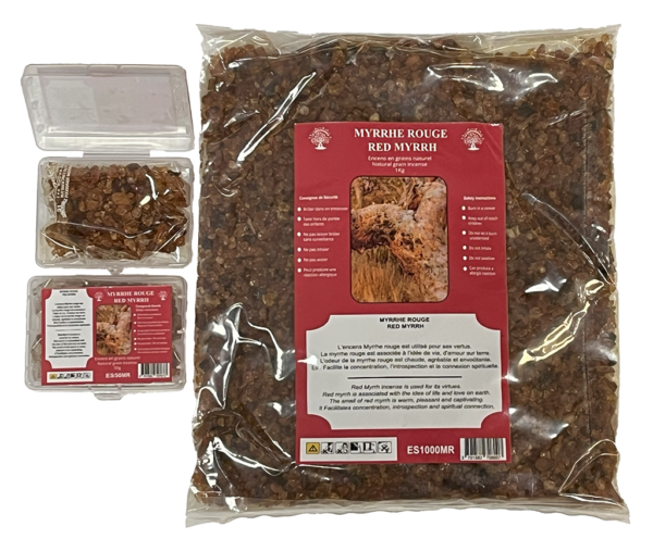 Encens en Grains Myrrhe Rouge - Sachet de 1 Kilo