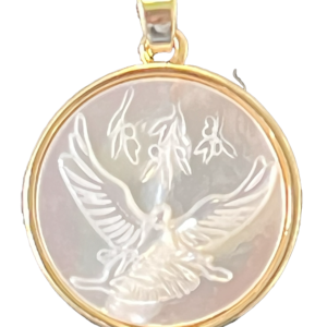 Pendentif en Nacre Rond 19mm - COLOMBE