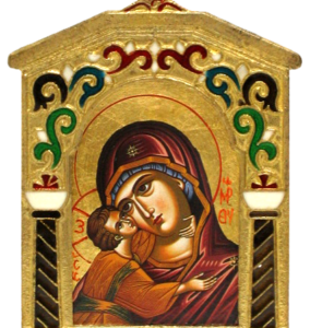 Icône Bronze Emaillé 10x12cm - VIERGE KORSUN