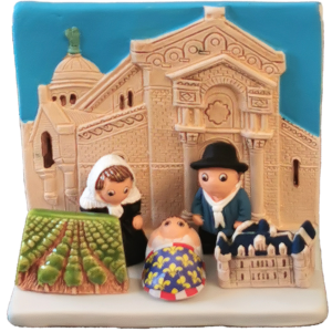 CRECHE en céramique BLOC 8x7cm- TOURAINE