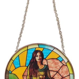 Vitrail Mural en verre D114mm, avec ventouse - MARIE MADELEINE